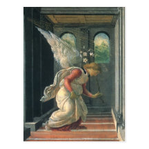 Annunciation by Sandro Botticelli, Renaissance Art Postcard