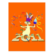 Ano do Coelho 2011 Year of the Rabbit party postcards