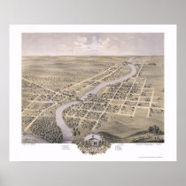 Anoka, MN Panoramic Map - 1869 Print