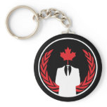 Anonymous Canada Black Keychain