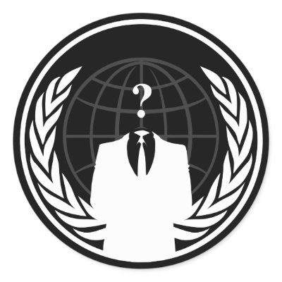 Anonymous International Black Sticker by alpha88