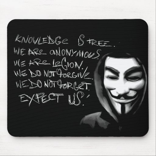 Anonymous Knowledge is Free Mousepad