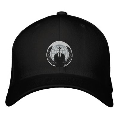 Anonymous logo embroidered baseball cap by anongear
