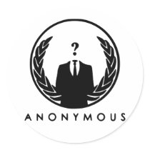 Anonymous Logo Pegatina Redonda