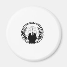 Anonymous logo w/motto refrigerator magnets