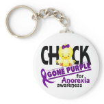 Anorexia Chick Gone Purple 2 Key Chain