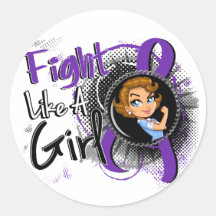 Anorexia Rosie Cartoon FLAG Sticker