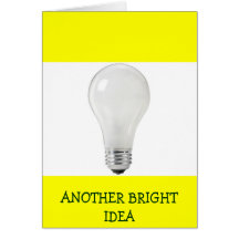 ANOTHER BRIGHT IDEA WHITE LIGHT BULB GREETING CARDS