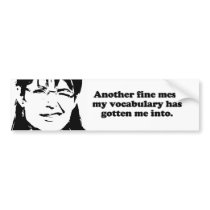 Another fine mess my vocab has gotten me into bumper sticker