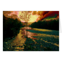 Another river , another sunset greeting cards