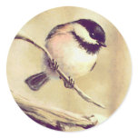 ANOTHER SMALL CHICKADEE by SHARON SHARPE stickers