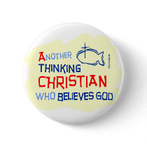 Another Thinking Christian Gift Design Pinback Buttons