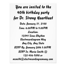 Another Year Older With A Strong Heartbeat ECG/EKG Custom Announcement