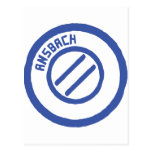 Ansbach blauer Stempel Post Cards