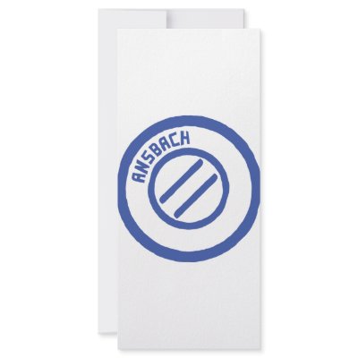 Ansbach blauer Stempel Personalized Rack Card by Tomaniac
