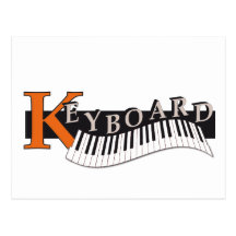 ansichtkaart "Keyboard" design Wenskaart