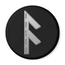 Ansuz Rune grey Magnet