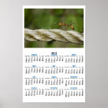 Ant Crossing Abaca Rope Poster Calendar