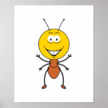 Ant Smiley Face posters