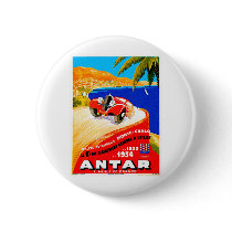 Antar Gas ~ Vintage Auto Road Race Ad Pinback Buttons