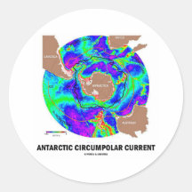 Antarctic Circumpolar Current (Ocean Current Map) Stickers