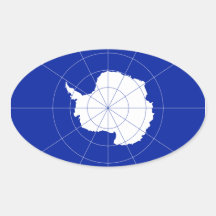 Antarctic Treaty Flag. Antarctica Sticker