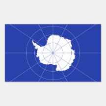 Antarctic Treaty Flag. Antarctica Rectangle Sticker