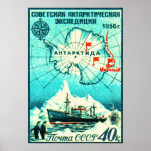 Antarctica 1956 print
