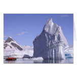 Antarctica, Antarctic Peninsula. Zodiak and cards