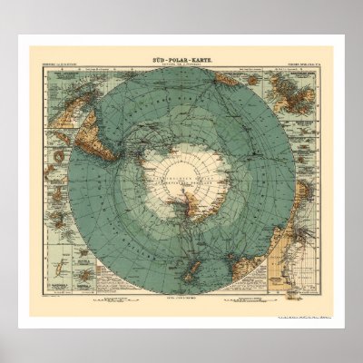 Antarctica Map 1912 Poster by lc_maps
