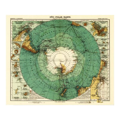 AntarcticaPanoramic MapAntarctica Poster by LanternPress