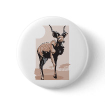 Antelope Pinback Button