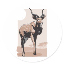 Antelope Round Sticker