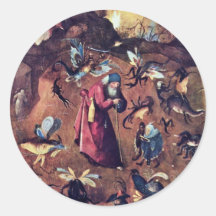 Anthony With Monsters. By Hieronymus Bosch Sticker