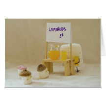 Anthropomorphic Marshmallows - Lemonade Stand Cards