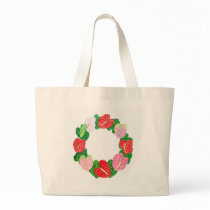 Anthurium Wreath Canvas Bag