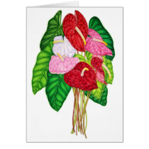 Anthuriums Greeting Card