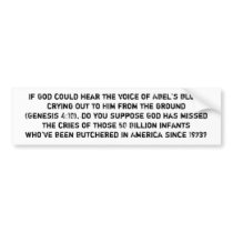 anti abortion bumper sticker