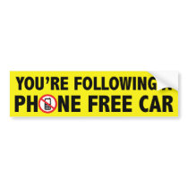 Anti Cell Phone Bumper Sticker