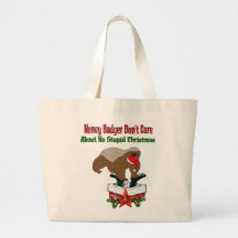 Anti-Christmas Honey Badger Canvas Bag