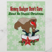 Anti-Christmas Honey Badger Personalized Flyer