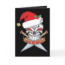 Anti-Christmas Santa Pirate  Skull
