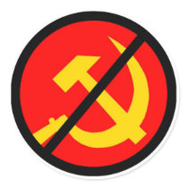 anti-communist round stickers