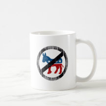 ANTI-DEMOCRAT black Faded.png Mugs
