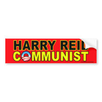 anti Democrat "Harry Reid Communist" Sticker Bumper Stickers