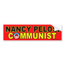 anti Democrat "Nancy Pelosi Communist" sticker Bumper Sticker