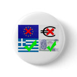 Anti EU & Euro, Pro Greece & Drachma (3) Pinback Buttons