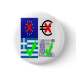 Anti EU & Euro, Pro Greece & Drachma (4) Button