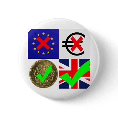 Anti EU & Euro, Pro UK & Pound Sterling (1) Pins by davem1966