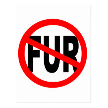 Anti Fur Design Postcard